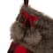 Glitzhome® 21" Black And Red Buffalo Plaid Pompom Stocking, Set Of 2